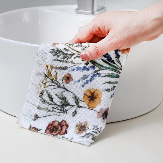 Серветка із мікрофібри багаторазова в рулоні 25х25 см Colorful арт. 507-77