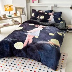 Постільна білизна полуторна велюрова 150х200 см Colorful арт. 04-94/14
